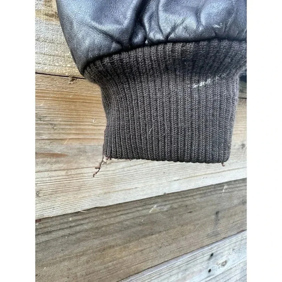 Vintage Members Only Bomber Jacket Europe Craft Men's 44 Brown‎ Made In Korea - Picture 4 of 16